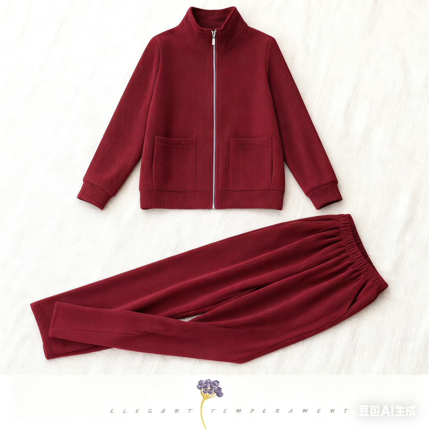 🔴【Nowe zniżki na produkty】💥【M-4XL】Damski, swobodny, aksamitny i pogrubiony garnitur (marynarka + spodnie)